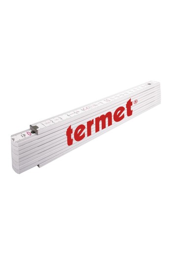 Metrówka drewniana 2 m z logo Termet - 100 szt.