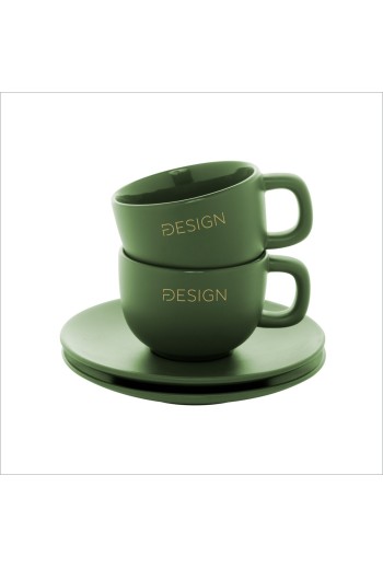 Zestaw dwóch filiżanek o pojemności 200ml z logo FDESING - 24 szt.